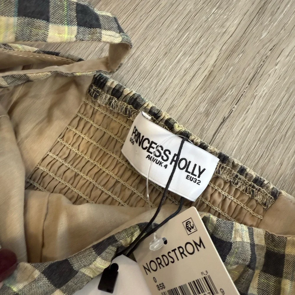 Princess Polly Plaid Black and Cream Maxi Dress - Picture 6 of 7